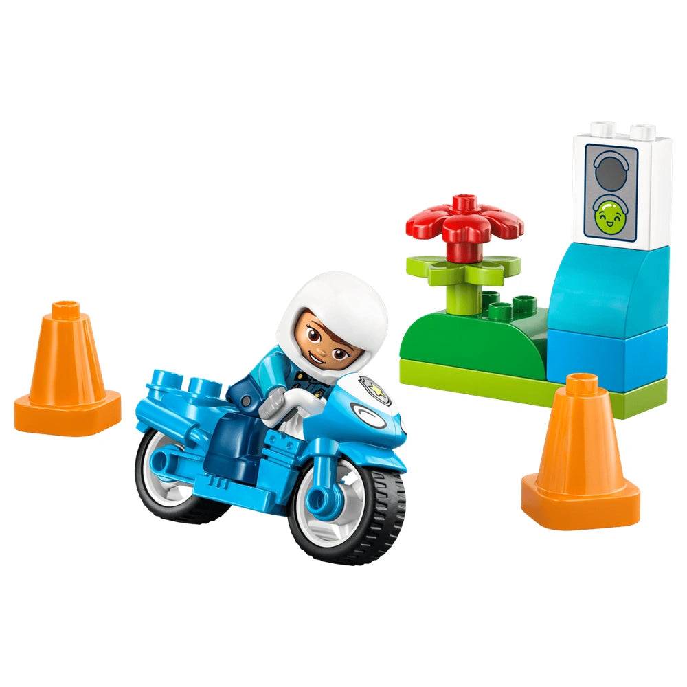 LEGO - DUPLO Blue Police Motorcycle - Construction Set Toys - 10471