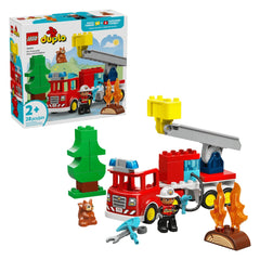 LEGO - DUPLO Fire Truck with Hose and Firefighter - Construction Set Toys - 10473