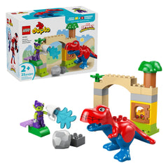 LEGO DUPLO Marvel Dinosaur Spidey-Rex vs. Green Goblin (10463) - 25 Piece - Age +2 -  Construction Set Toys