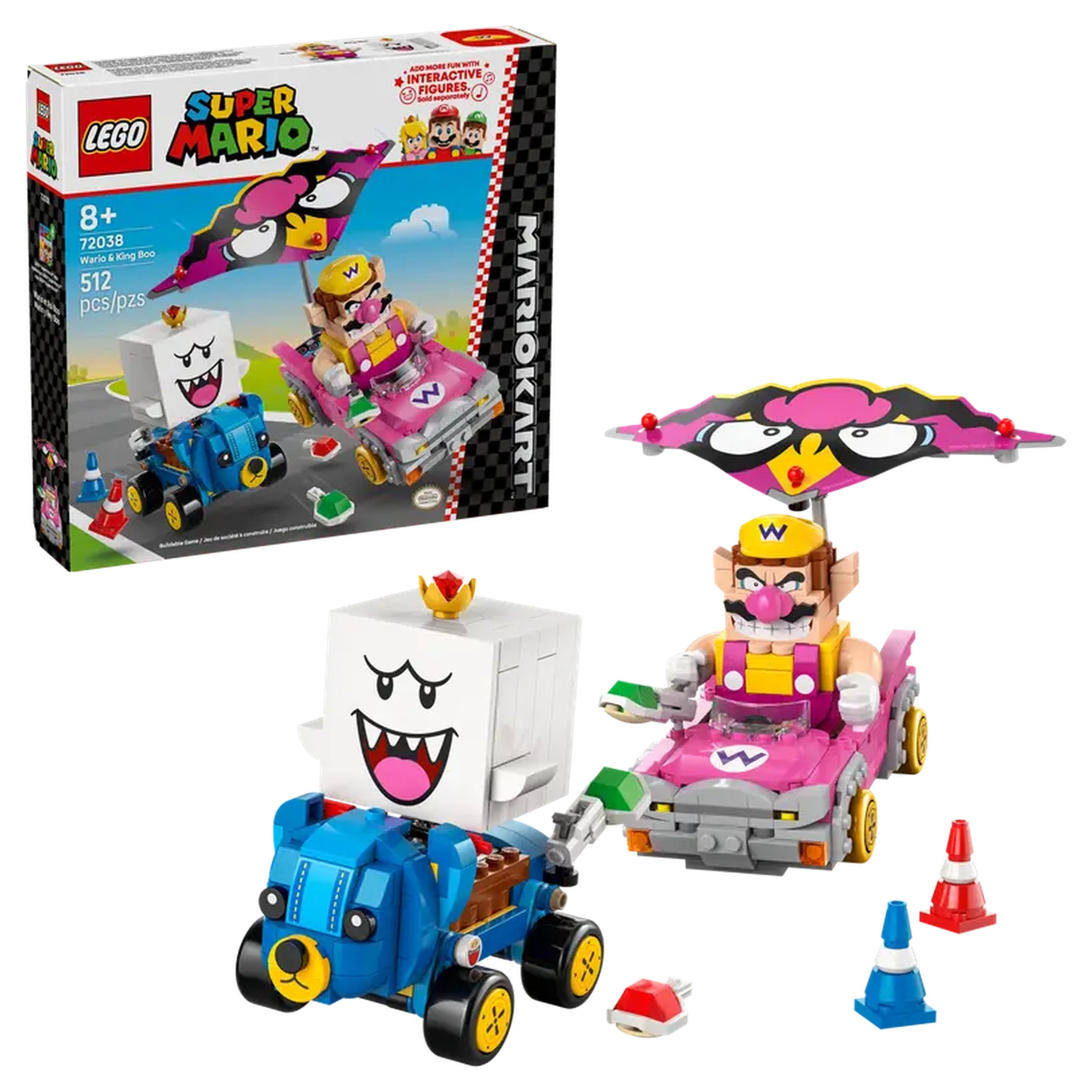 LEGO - Mario Kart Wario en King Boo Actie Speelfiguren