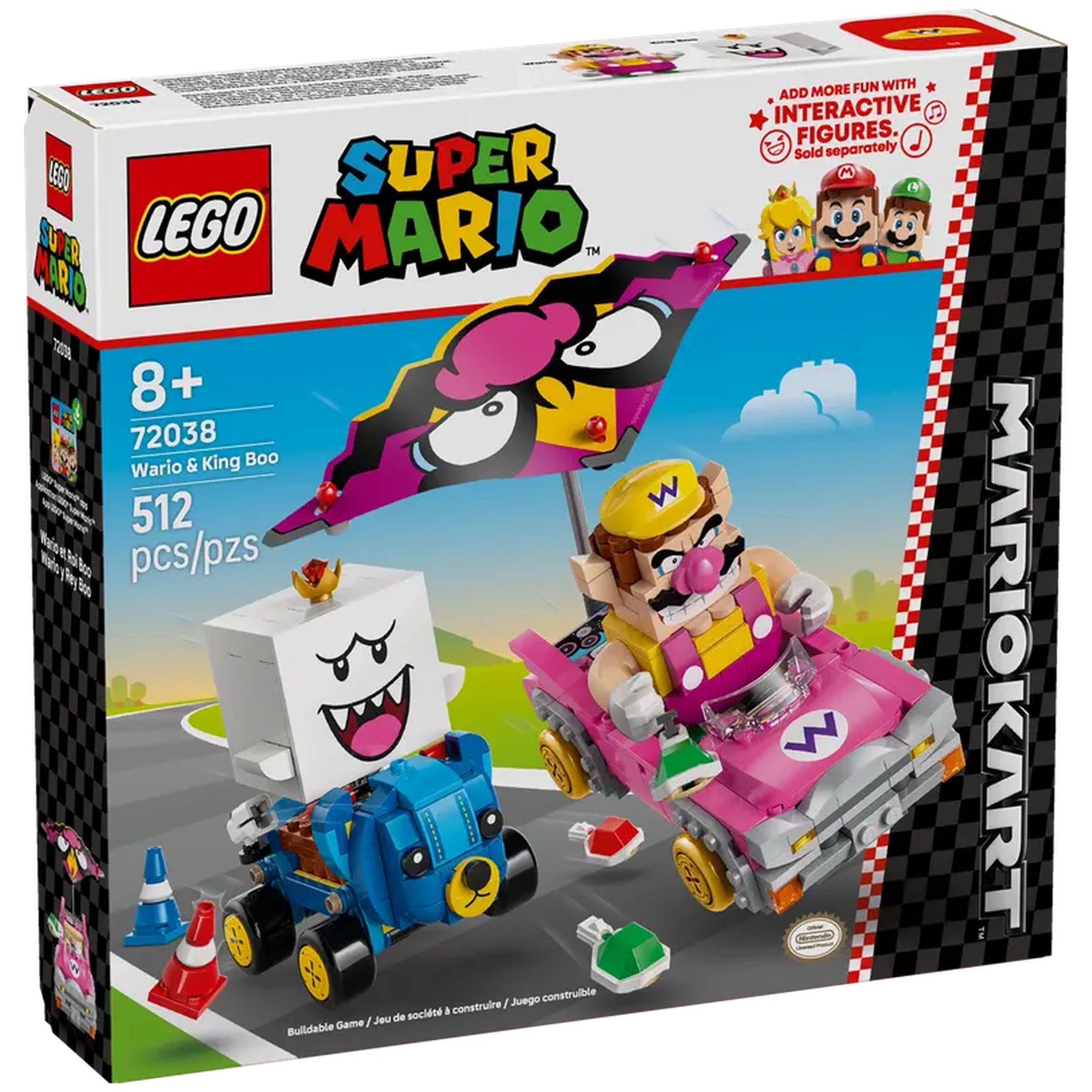 LEGO - Mario Kart Wario en King Boo Actie Speelfiguren
