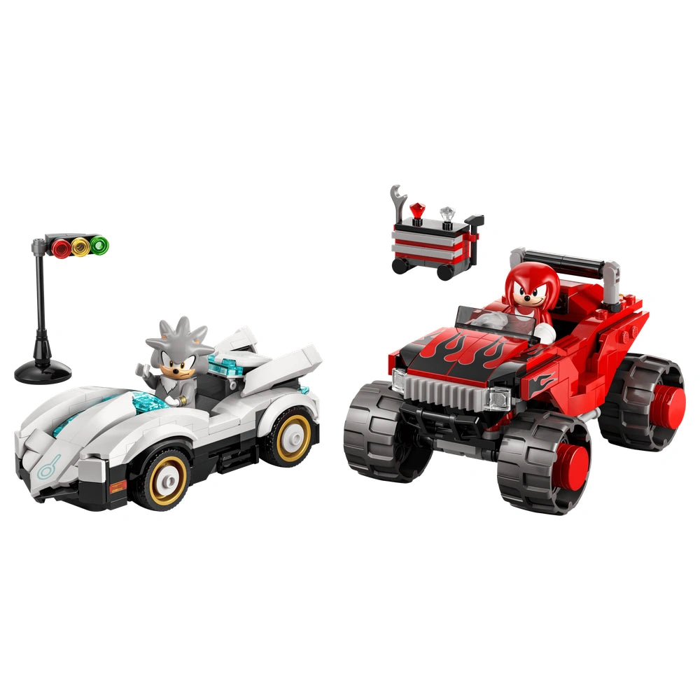 LEGO - Sonic the Hedgehog - Silver's Car vs. Knuckles' Monster Truck - Construction Set Toys - 77118