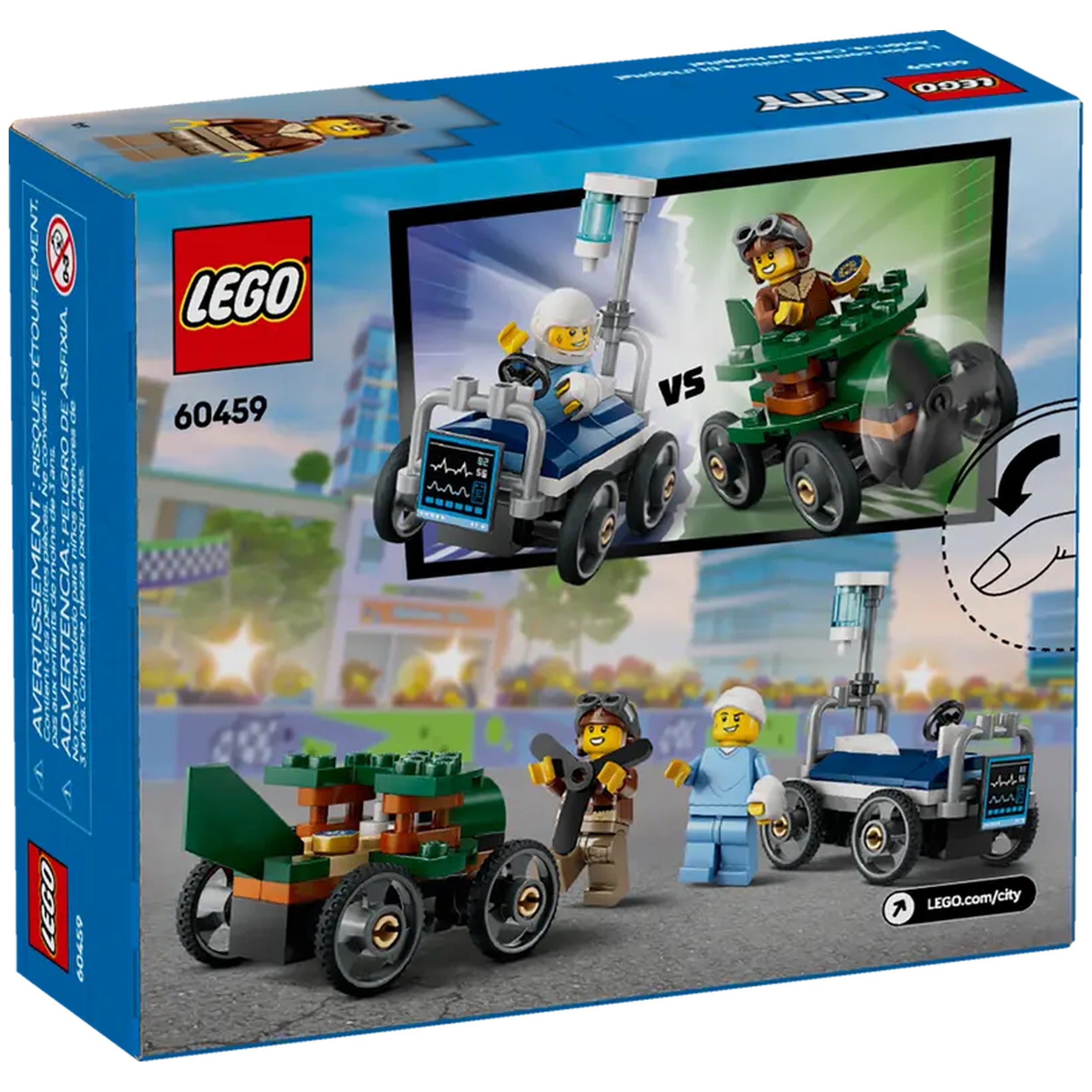 Lego - City - Airplane vs. Hospital Bed Race Car Pack - Construction Set Toys