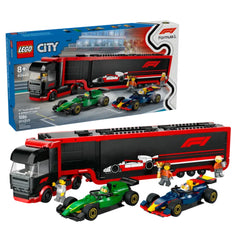 Lego - City - F1 Truck with RB20 & AMR24 F1 Cars - Construction Set Toys