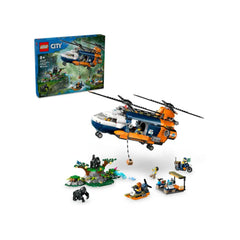 Lego - City - Jungle Explorer Helicopter at Base Camp - Construction Set Toys