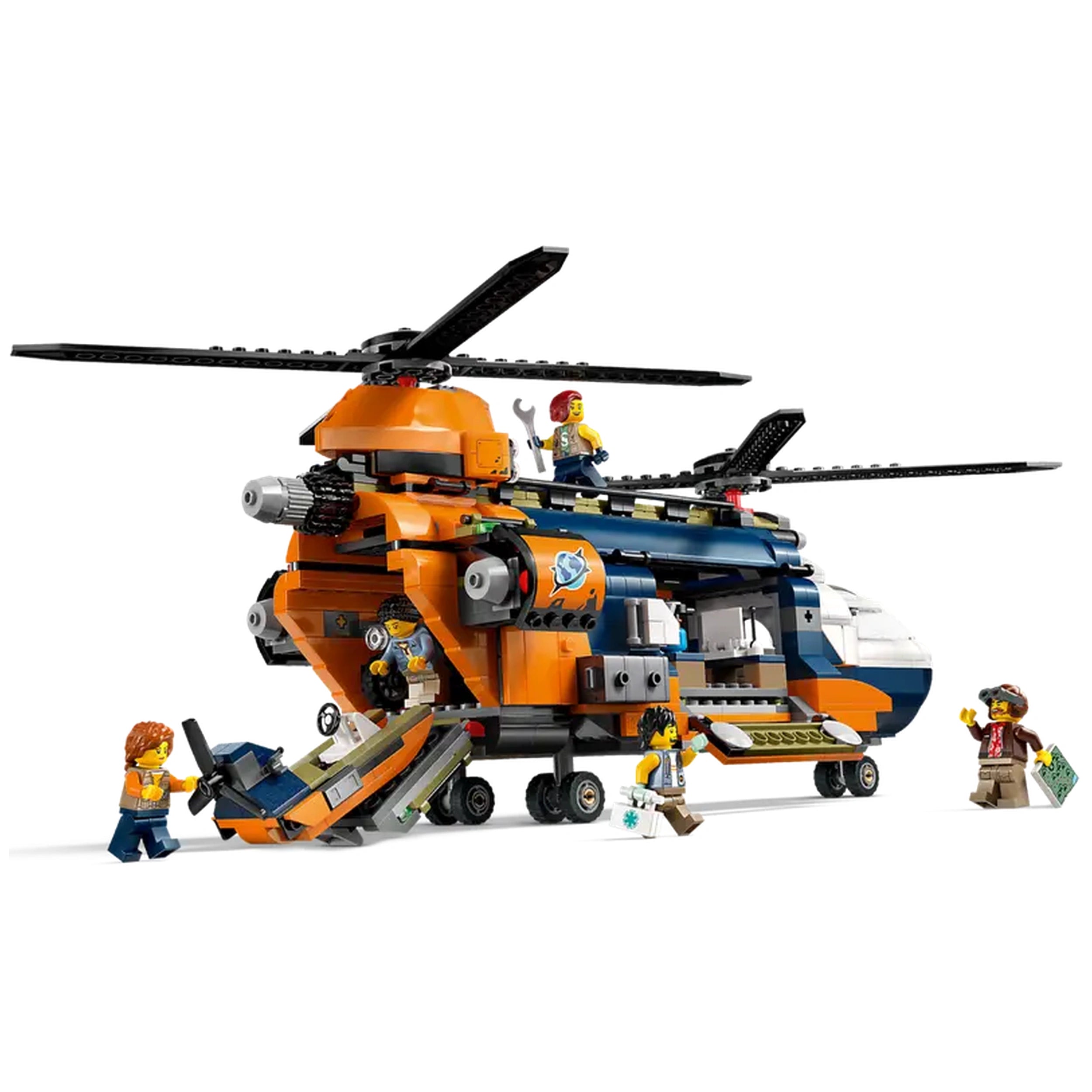 Lego - City - Jungle Explorer Helicopter at Base Camp - Construction Set Toys