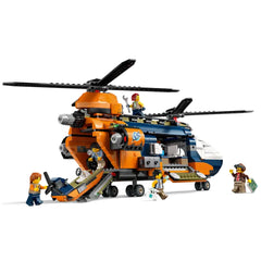 Lego - City - Jungle Explorer Helicopter at Base Camp - Construction Set Toys
