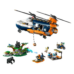 Lego - City - Jungle Explorer Helicopter at Base Camp - Construction Set Toys