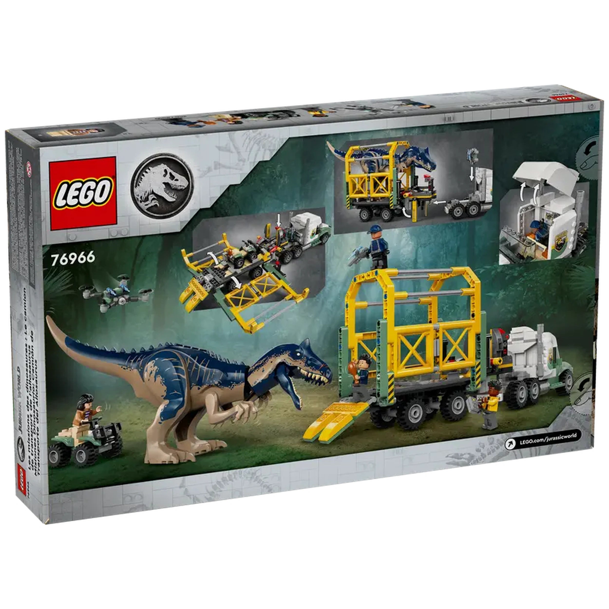 Lego - Jurassic World - Dinosaur Missions: Allosaurus Transport Truck - Construction Set Toys
