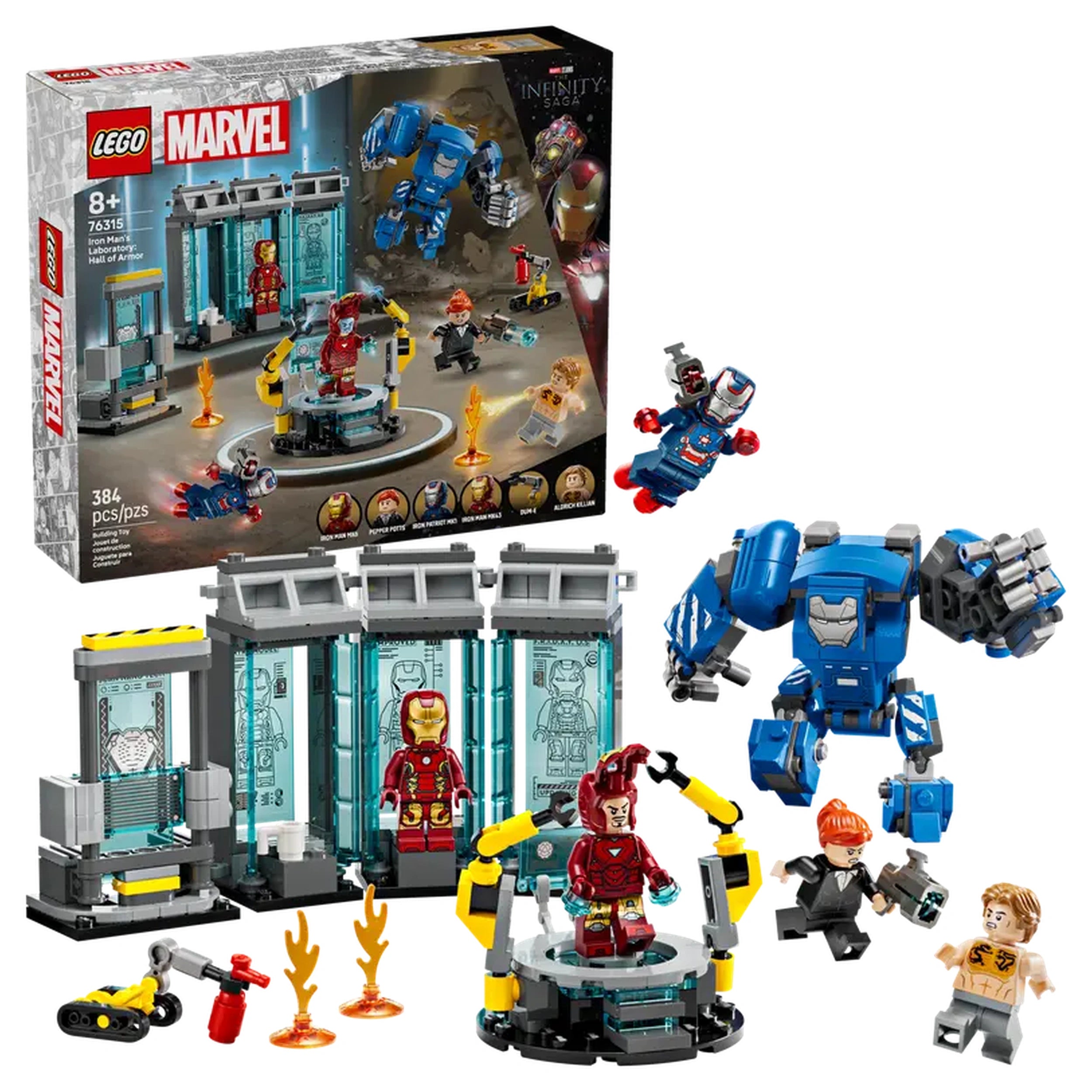 Lego - Marvel Super Heroes - Iron Man's Laboratorium: Hal van Pantser - Bouwset Speelgoed