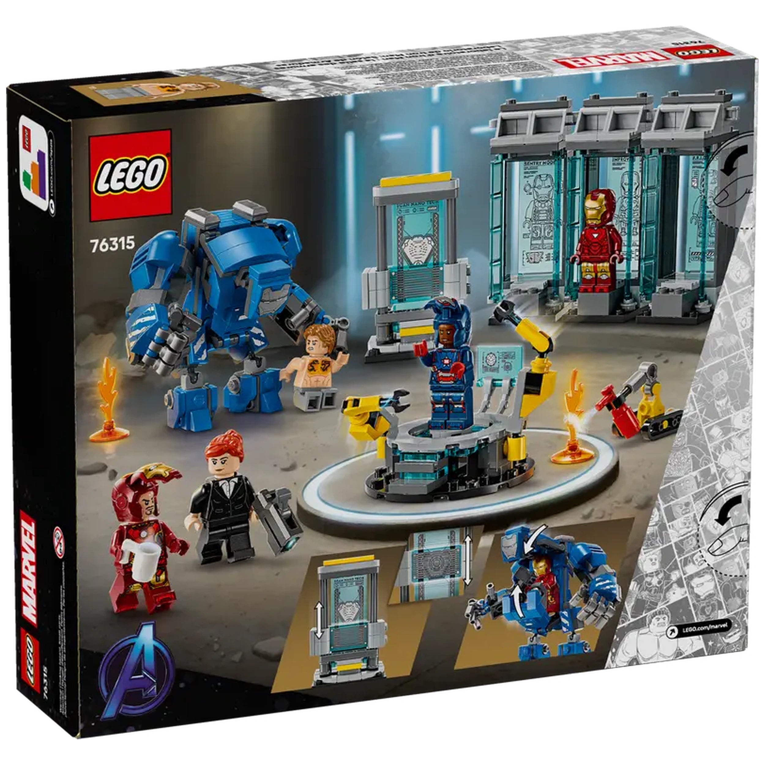 Lego - Marvel Super Heroes - Iron Man's Laboratorium: Hal van Pantser - Bouwset Speelgoed