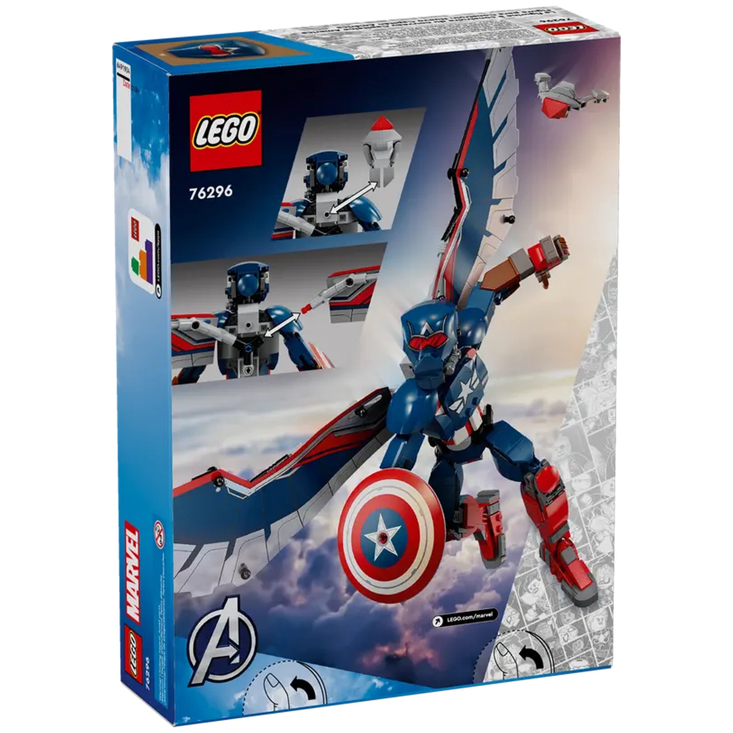 Lego - Marvel Super Heroes - Nieuwe Captain America Bouwfiguur - Bouwset Speelgoed