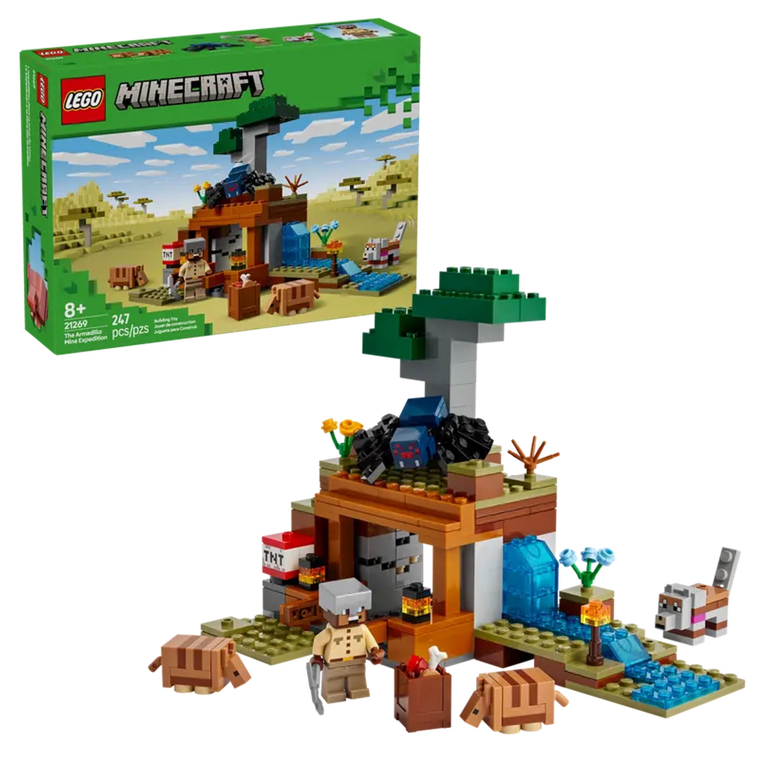 Lego - Minecraft - De Armadillo Mijn Expeditie - Bouwset Speelgoed
