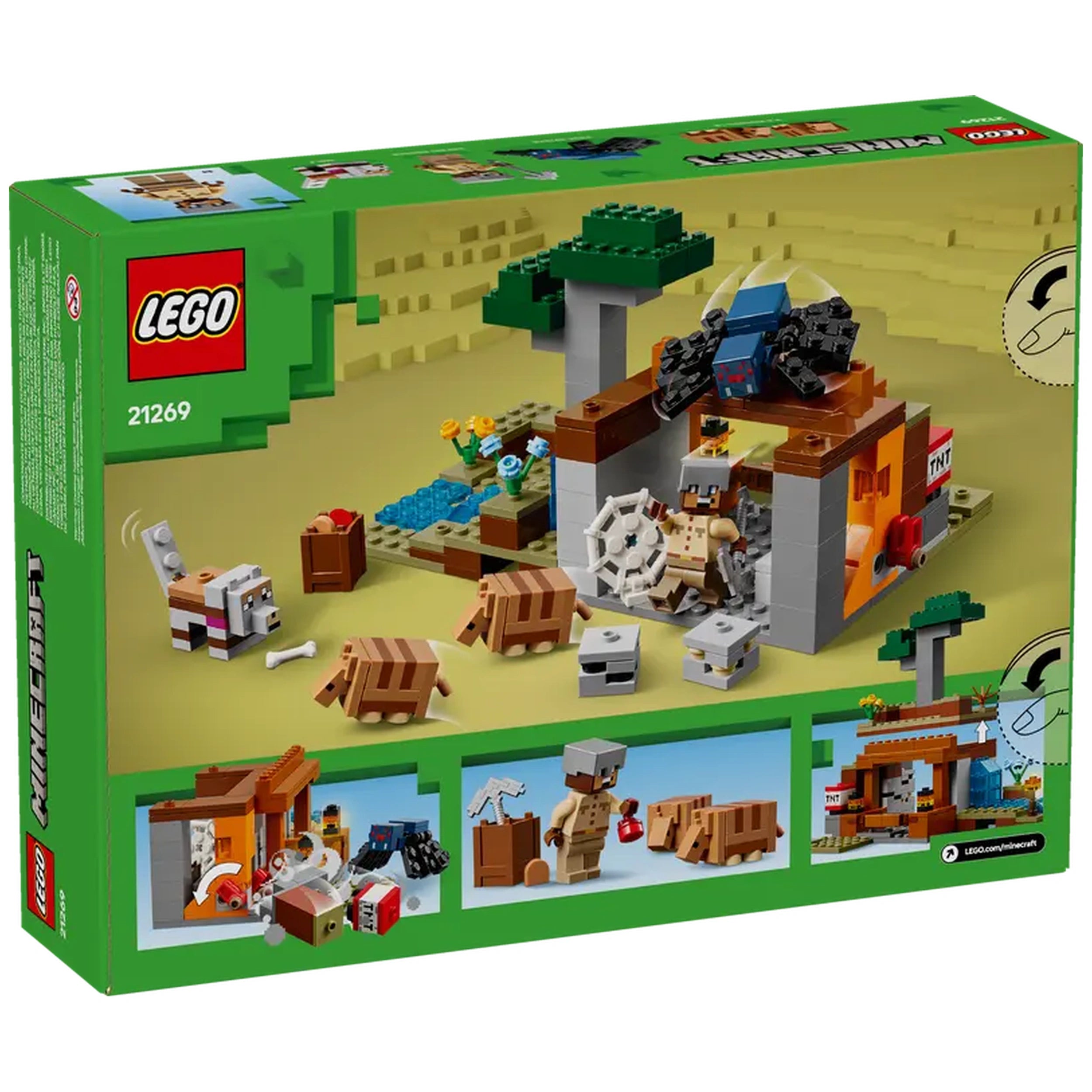 Lego - Minecraft - De Armadillo Mijn Expeditie - Bouwset Speelgoed