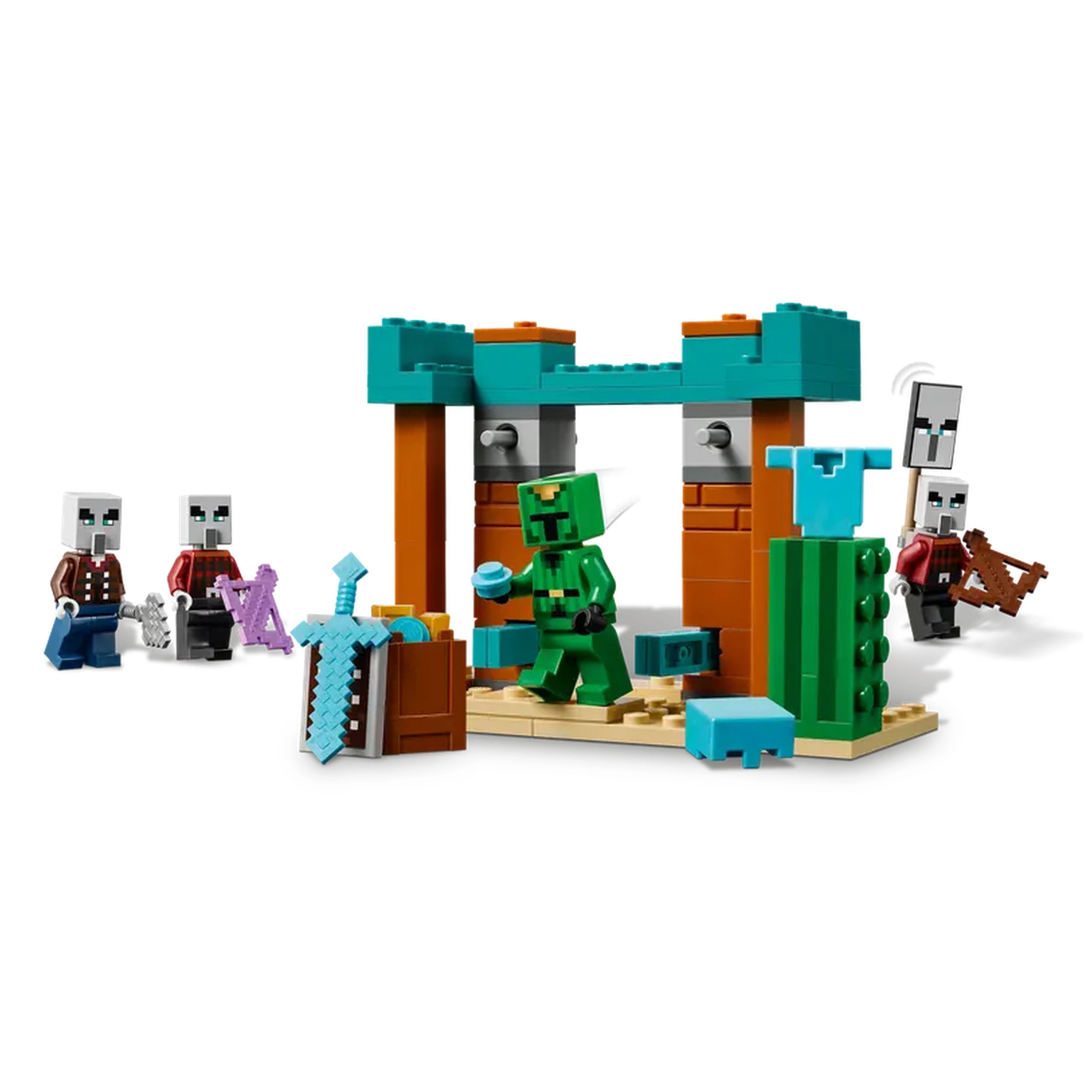 Lego - Minecraft - De Illager Woestijnpatrouille - Bouwset Speelgoed
