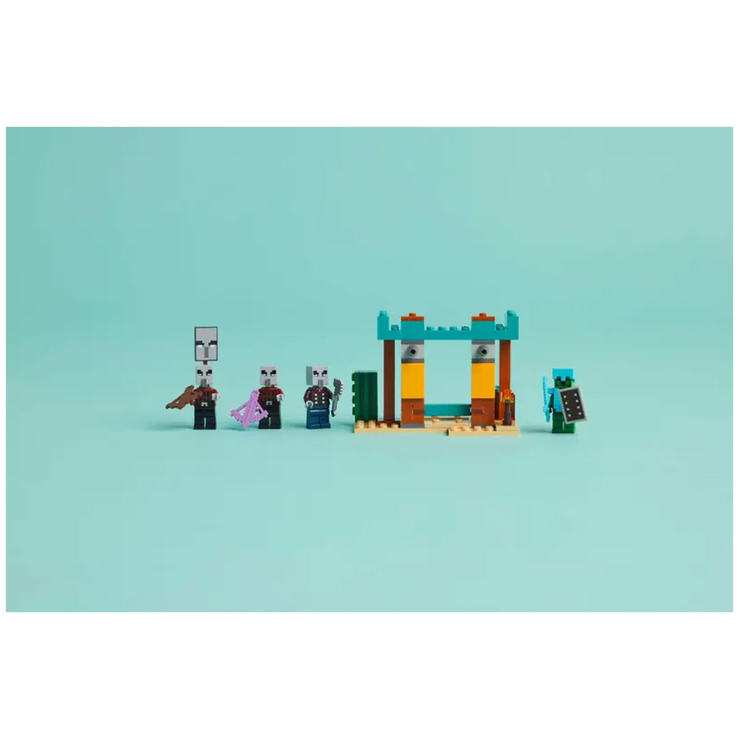 Lego - Minecraft - De Illager Woestijnpatrouille - Bouwset Speelgoed