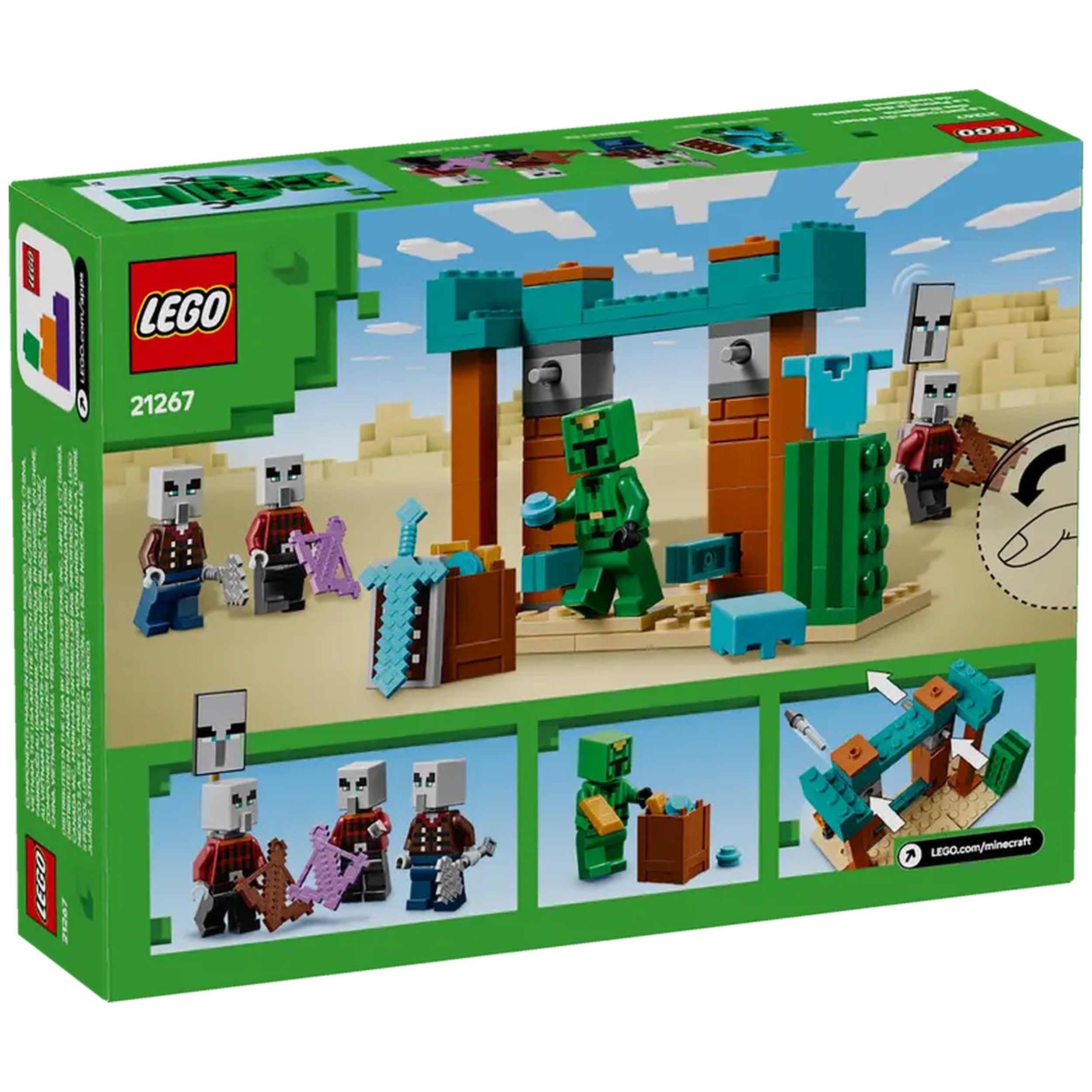 Lego - Minecraft - De Illager Woestijnpatrouille - Bouwset Speelgoed
