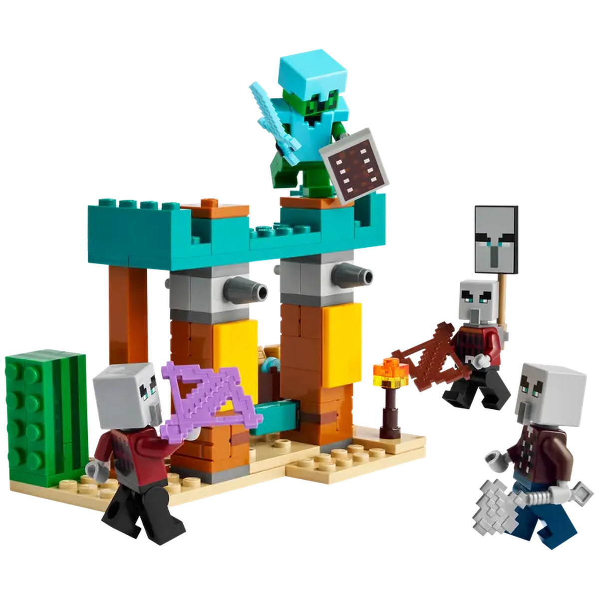 Lego - Minecraft - De Illager Woestijnpatrouille - Bouwset Speelgoed
