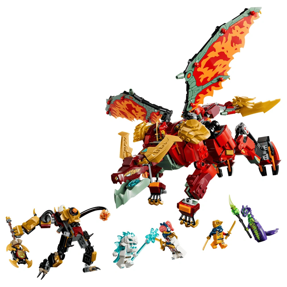 Lego - Ninjago Wyldfyre's Transforming Dragon Mech Construction Set Toys - Age: +9 - 71868