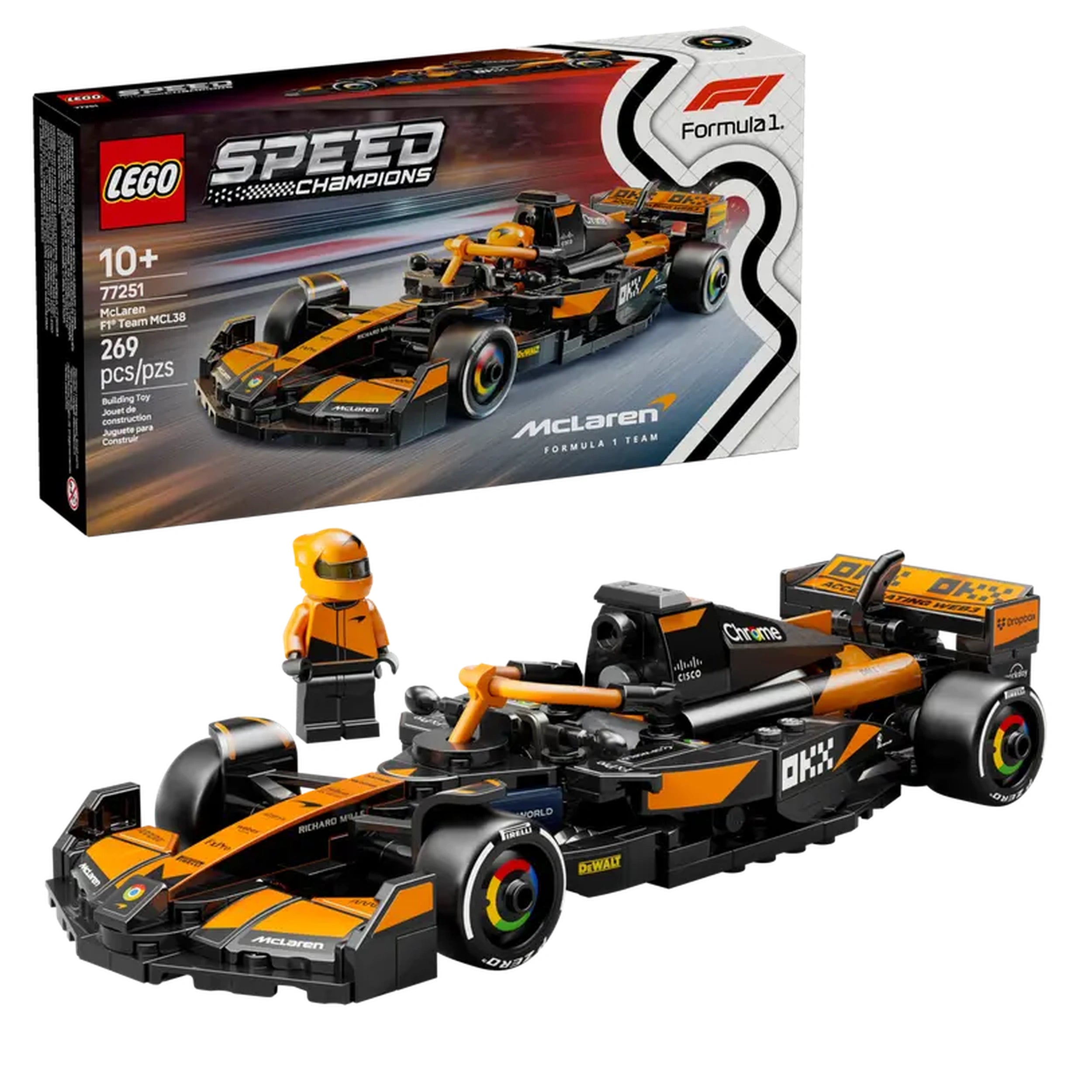Lego - Speed Champions - McLaren MCL38 F1 Team Raceauto - Bouwset Speelgoed