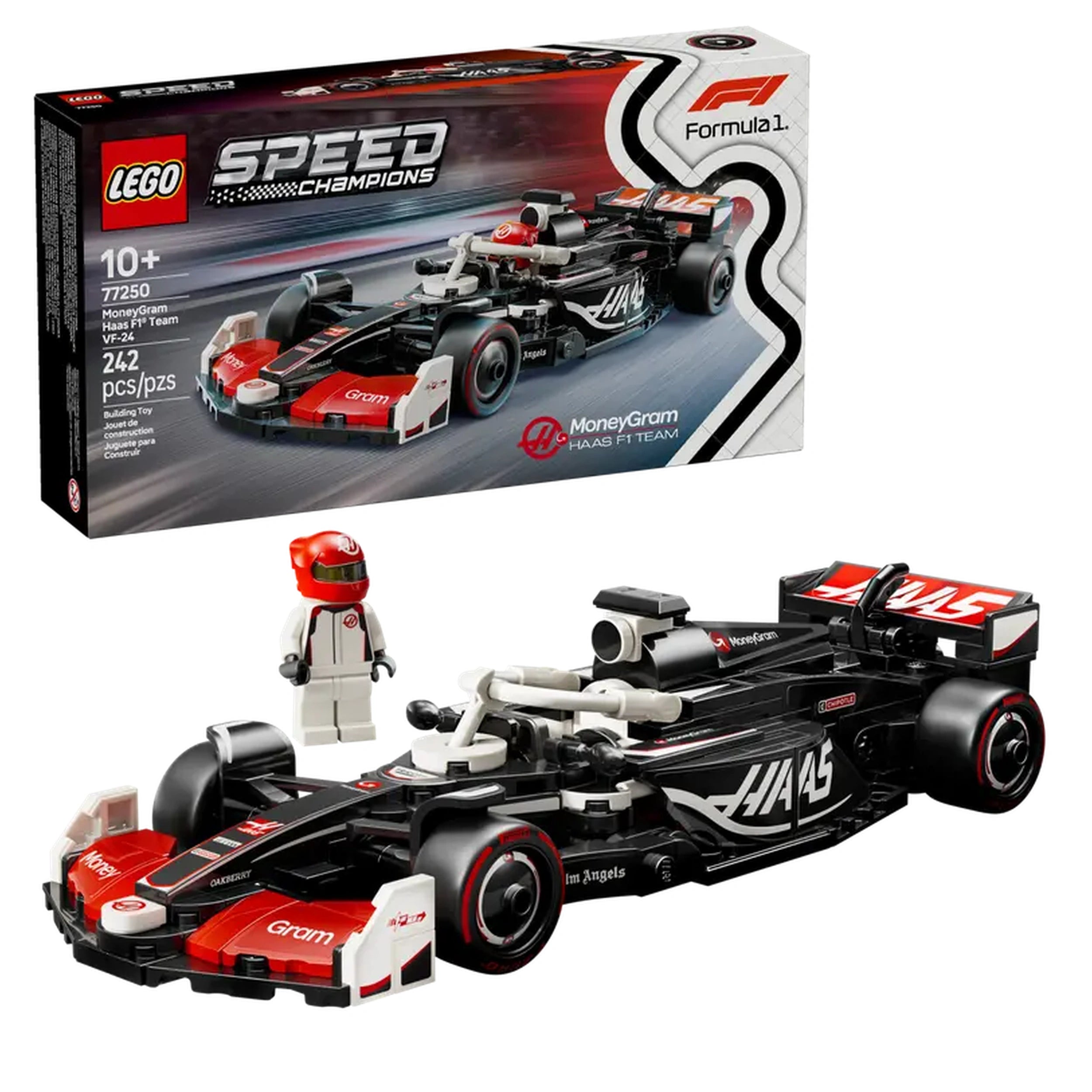 Lego - Speed Champions - MoneyGram Haas F1 Team VF-24 Raceauto - Bouwset Speelgoed