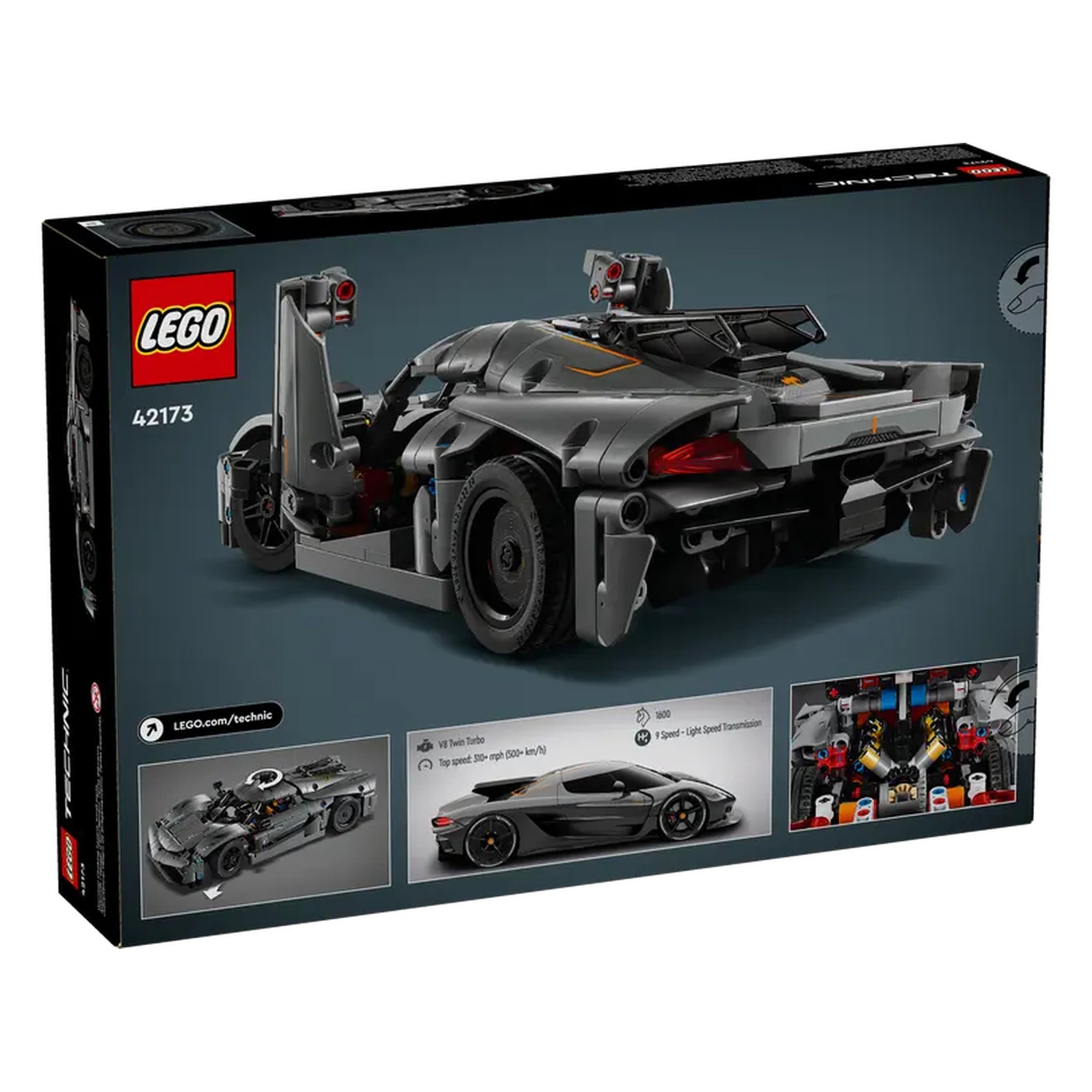 Lego - Technic - Koenigsegg Jesko Absolut Grijze Hypercar - Bouwset Speelgoed
