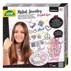 Lena - Metaal Sieraden Kristal Edelsteen Set - Kunst & Ambachten