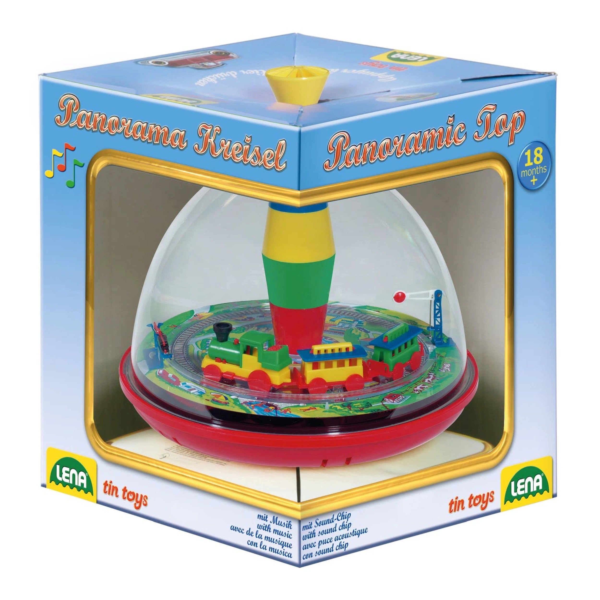 Lena - Draaitop - Draaiende Spoorweg 19 cm - Baby Activiteit Speelgoed