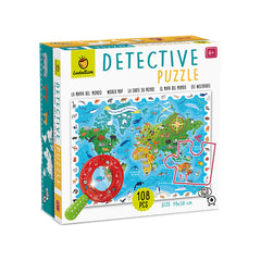 Ludattica - Detective Puzzle - World Map 108 Pcs - Puzzles