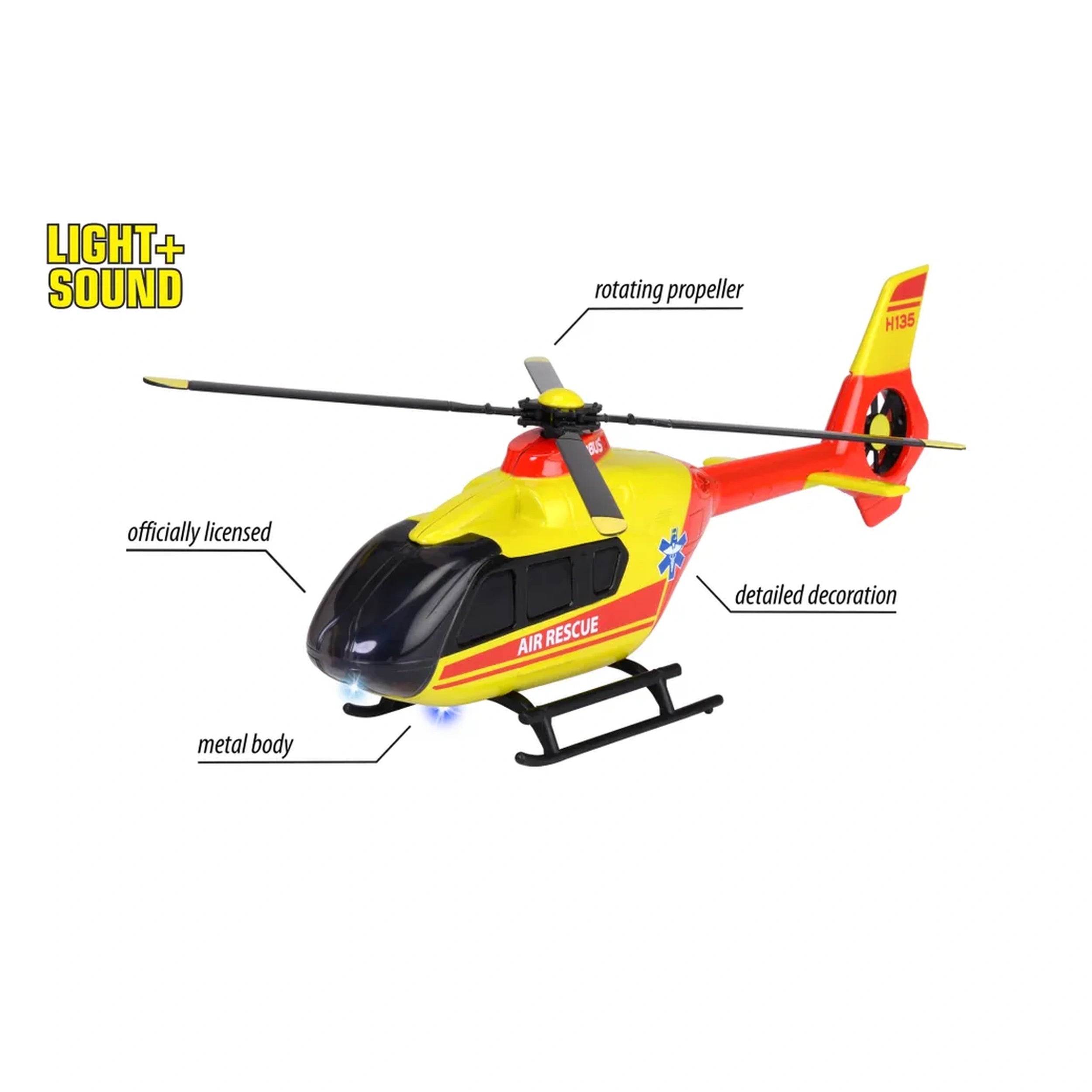 Majorette - Airbus H135 Rescue Helicopter Play Vehicles