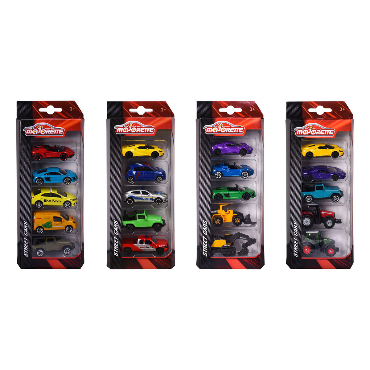 Majorette - Straatauto's 5 Stuks Speelvoertuigen