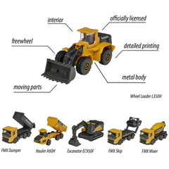 Majorette - Volvo Constructie Assortiment 3 Stuks Speelvoertuigen