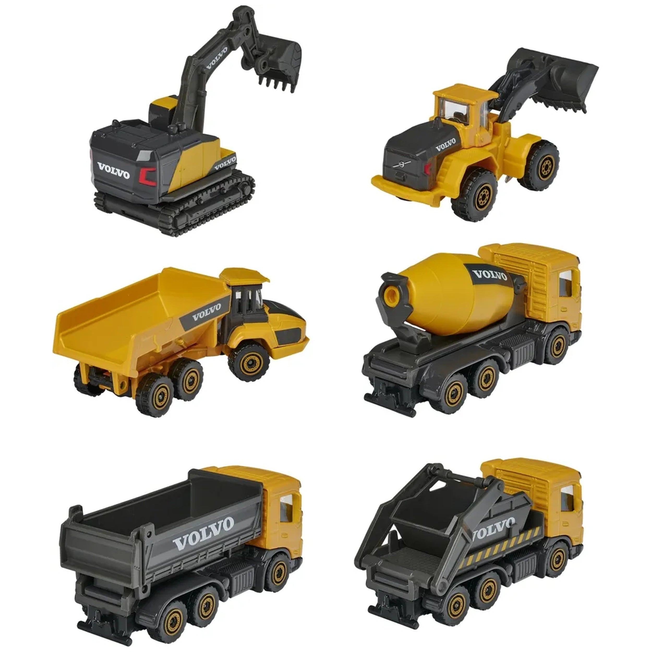 Majorette - Volvo Constructie Assortiment 3 Stuks Speelvoertuigen