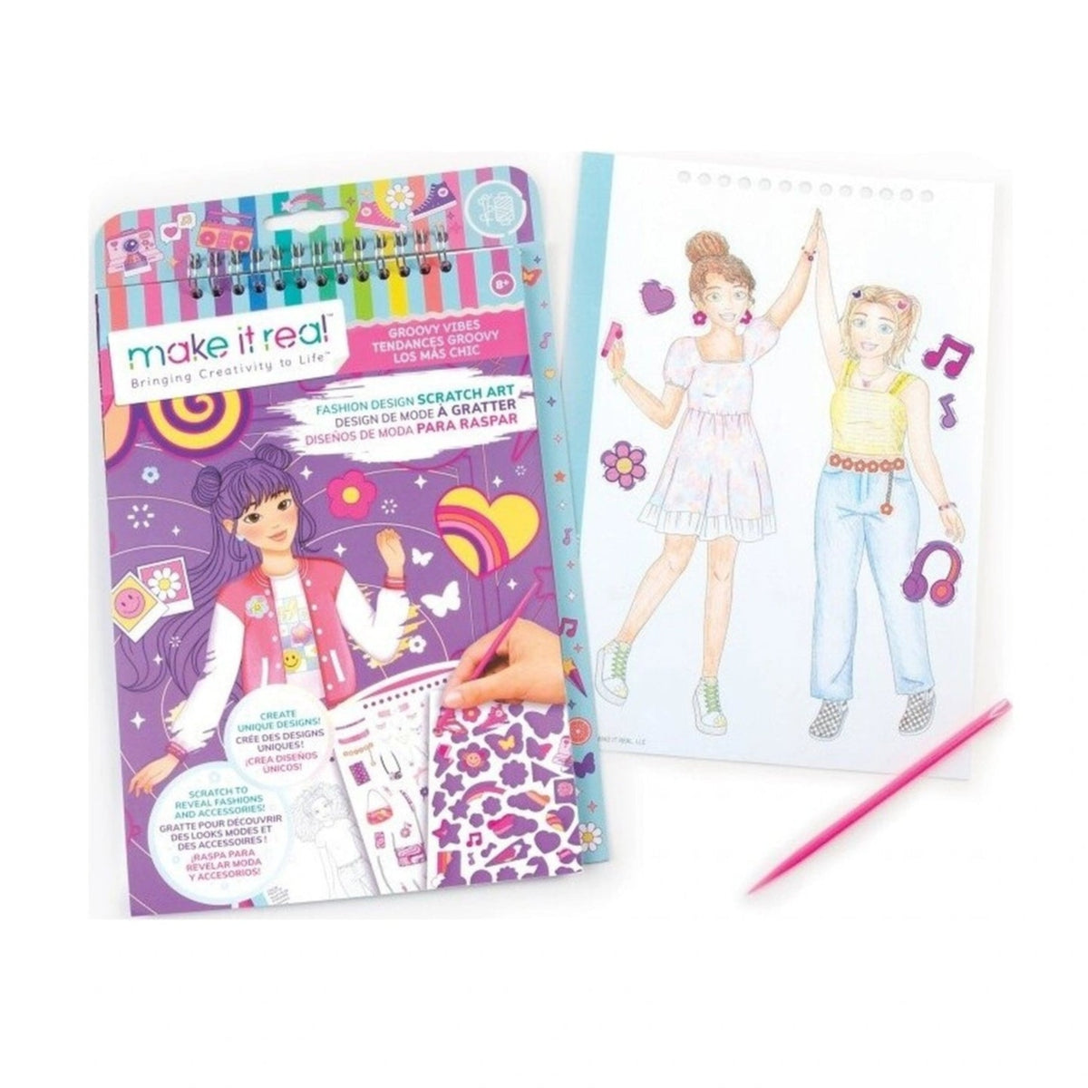 Maak het Echt - Modeontwerp Schetsboek Kunst Groovy Vibes - Kunst & Ambachten