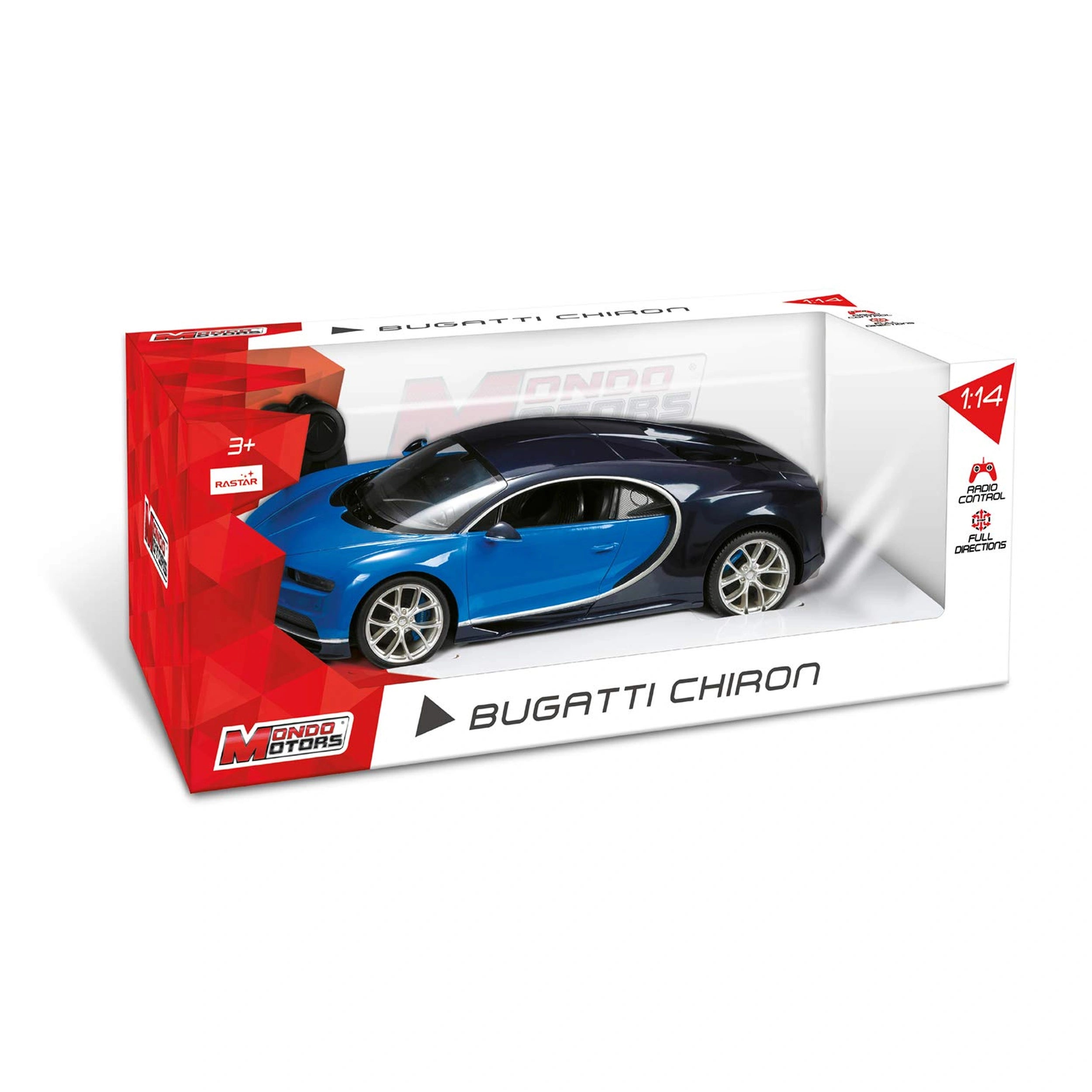 Mondo - Bugatti Chiron Radio-Controlled 2.4 GHz 1:14 Full Function - Play Vehicles