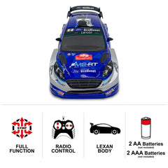 Mondo - Ford Fiesta WRC Radio-Controlled 2.4 GHz 1:28 Full Function with Lexan Body - Play Vehicles