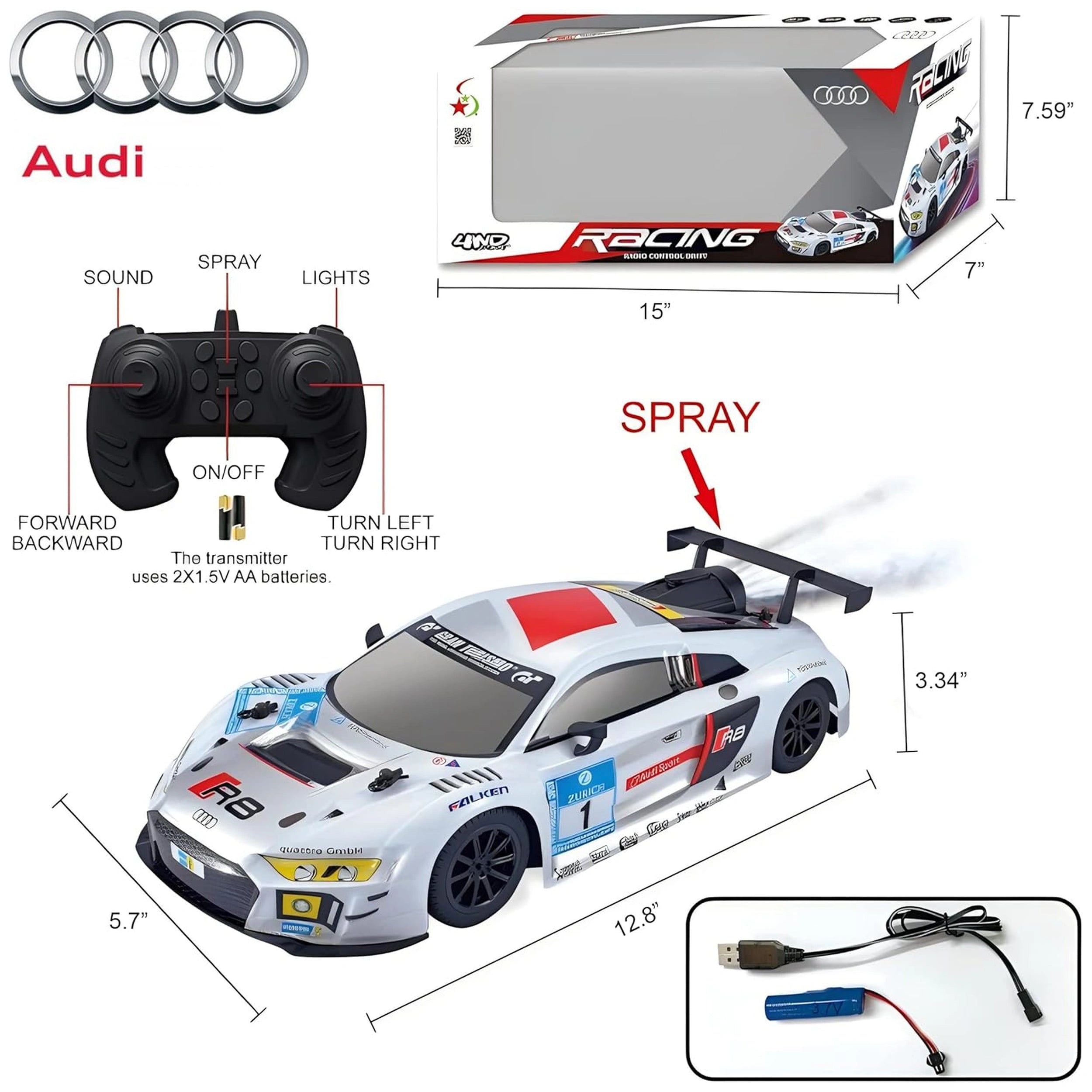 Mondo Motors - Audi R8 RC Speelvoertuig - Speelvoertuigen