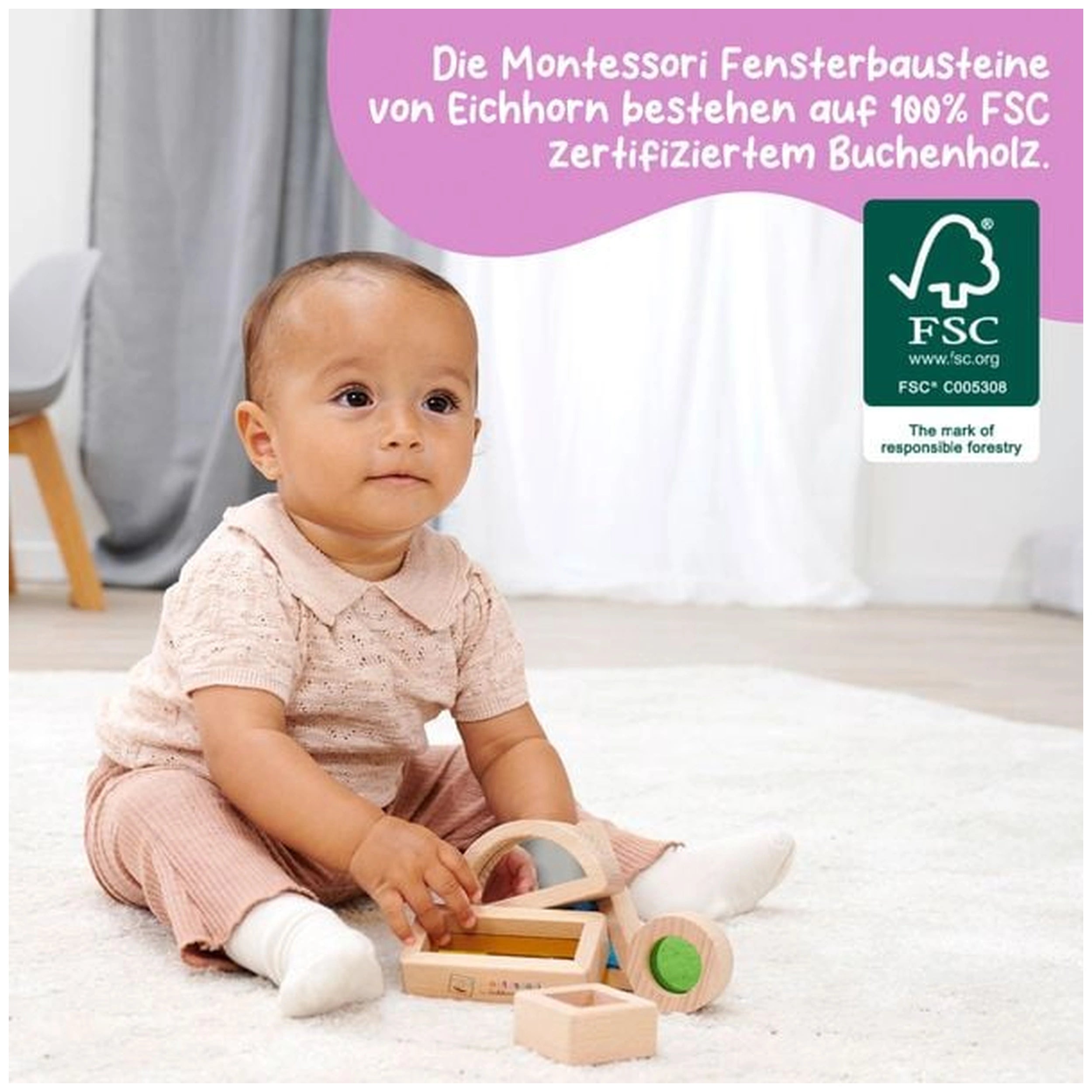 Montessori - Raam Bouwblokken Set - Educatief Speelgoed