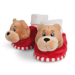 NICI - Baby-Booties-With-Rattle-FC-Bayern-Munich-Bear-Berni - Baby-Activity-Toys