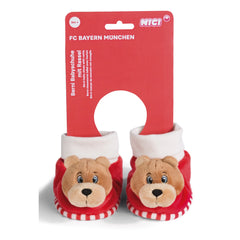 NICI - Baby-Booties-With-Rattle-FC-Bayern-Munich-Bear-Berni - Baby-Activity-Toys
