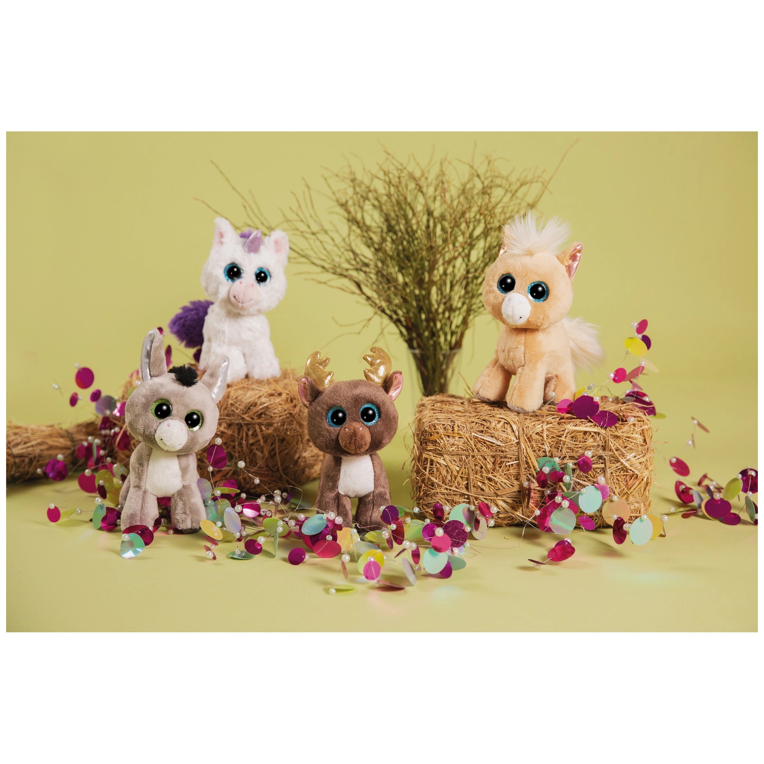 NICI - Glubschis-Soft-Toy-Donkey-Donki-17-Cm-Stuffed-Animals