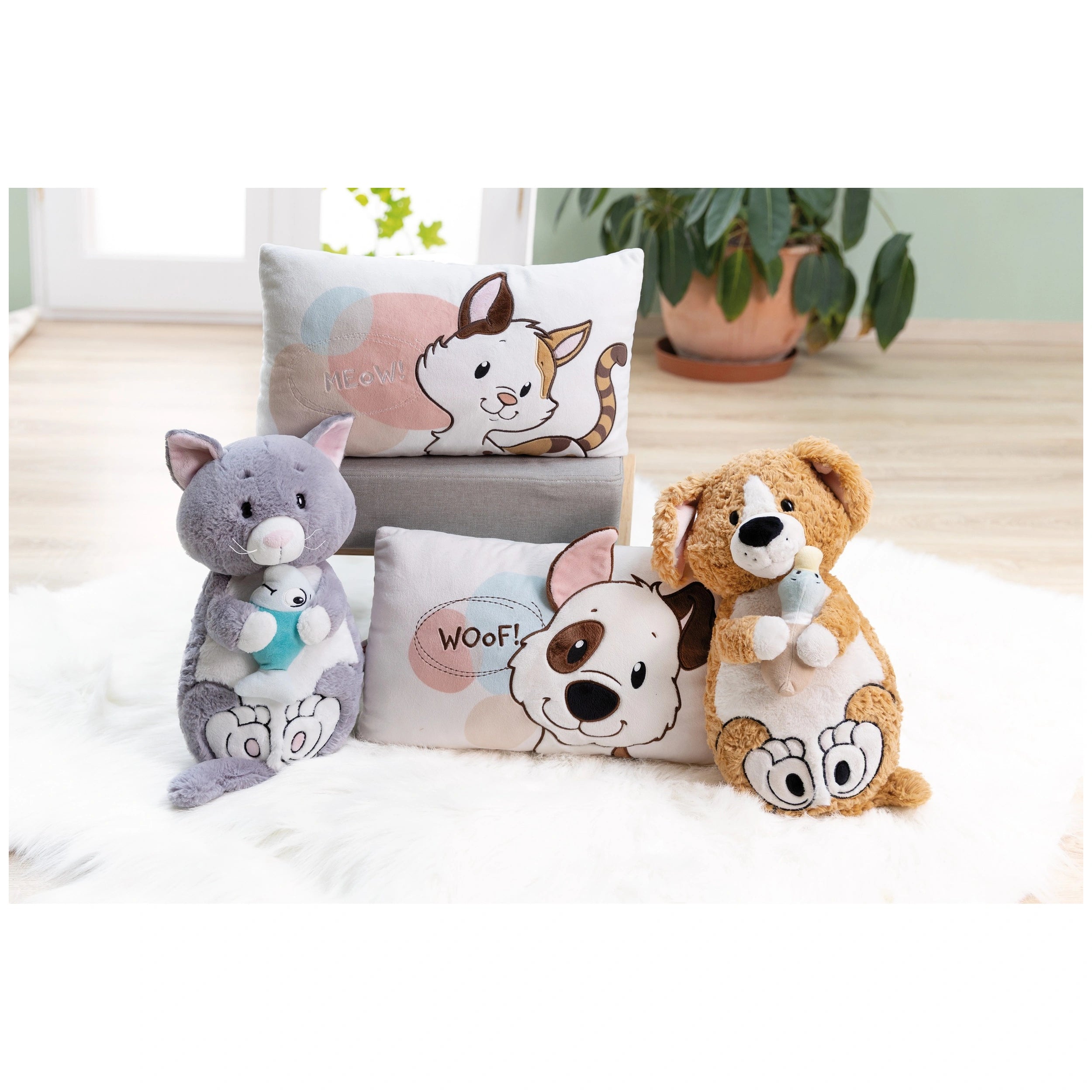 NICI - Homies-Soft-Toy-Cat-Gray-Fish-Nici-Green-Stuffed-Animals