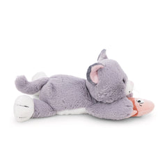 NICI - Homies- Soft Toy Lying Cat Gray Fish Nici Green 35 Cm - Stuffed Animals