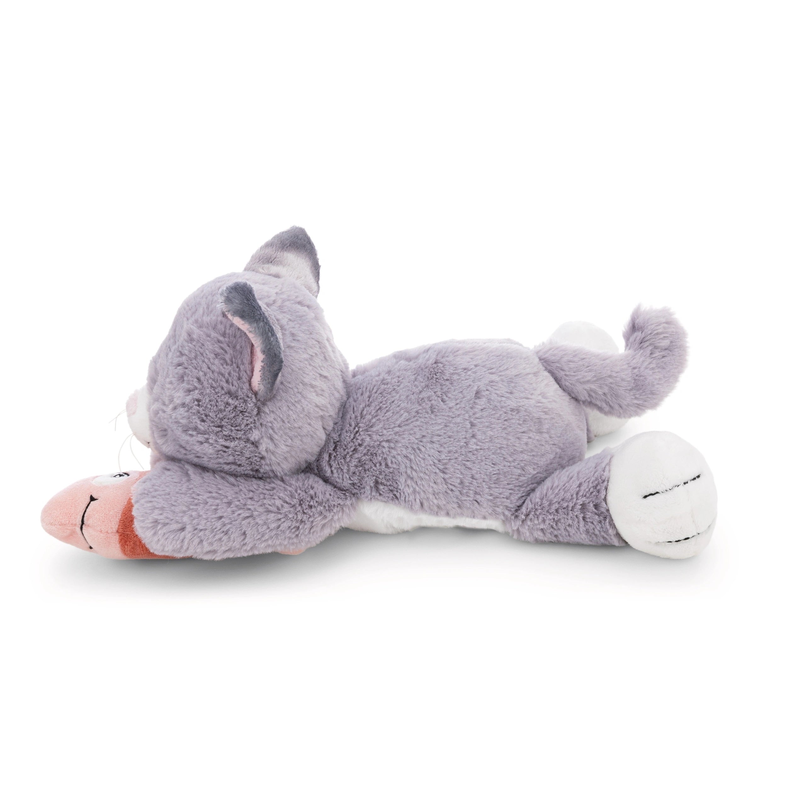 NICI - Homies- Soft Toy Lying Cat Gray Fish Nici Green 35 Cm - Stuffed Animals
