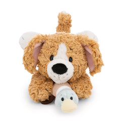 NICI - Homies- Soft Toy Lying Dog Brown and Duck Nici Green 35 Cm - Stuffed Animals