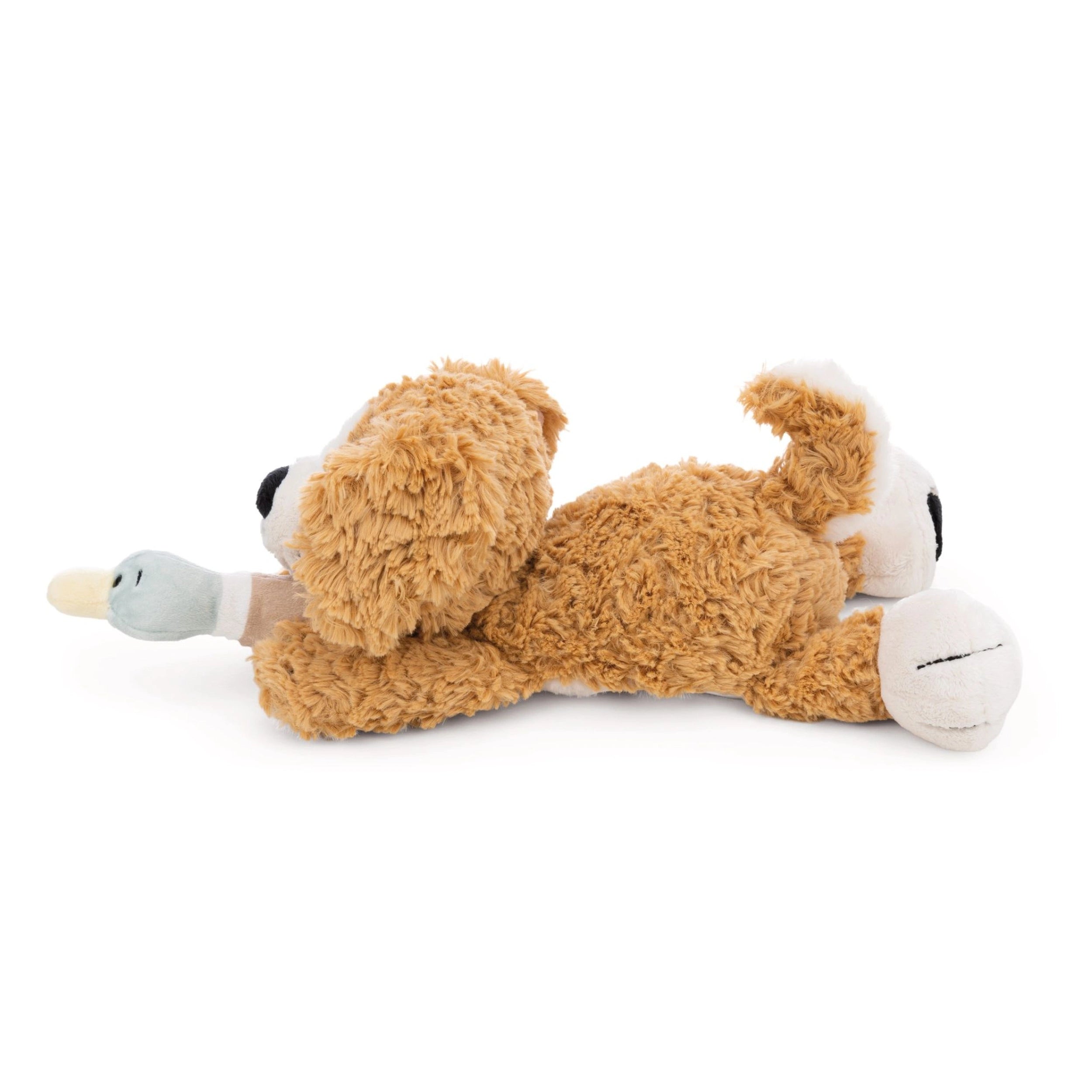 NICI - Homies- Soft Toy Lying Dog Brown and Duck Nici Green 35 Cm - Stuffed Animals