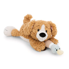 NICI - Homies- Soft Toy Lying Dog Brown and Duck Nici Green 35 Cm - Stuffed Animals
