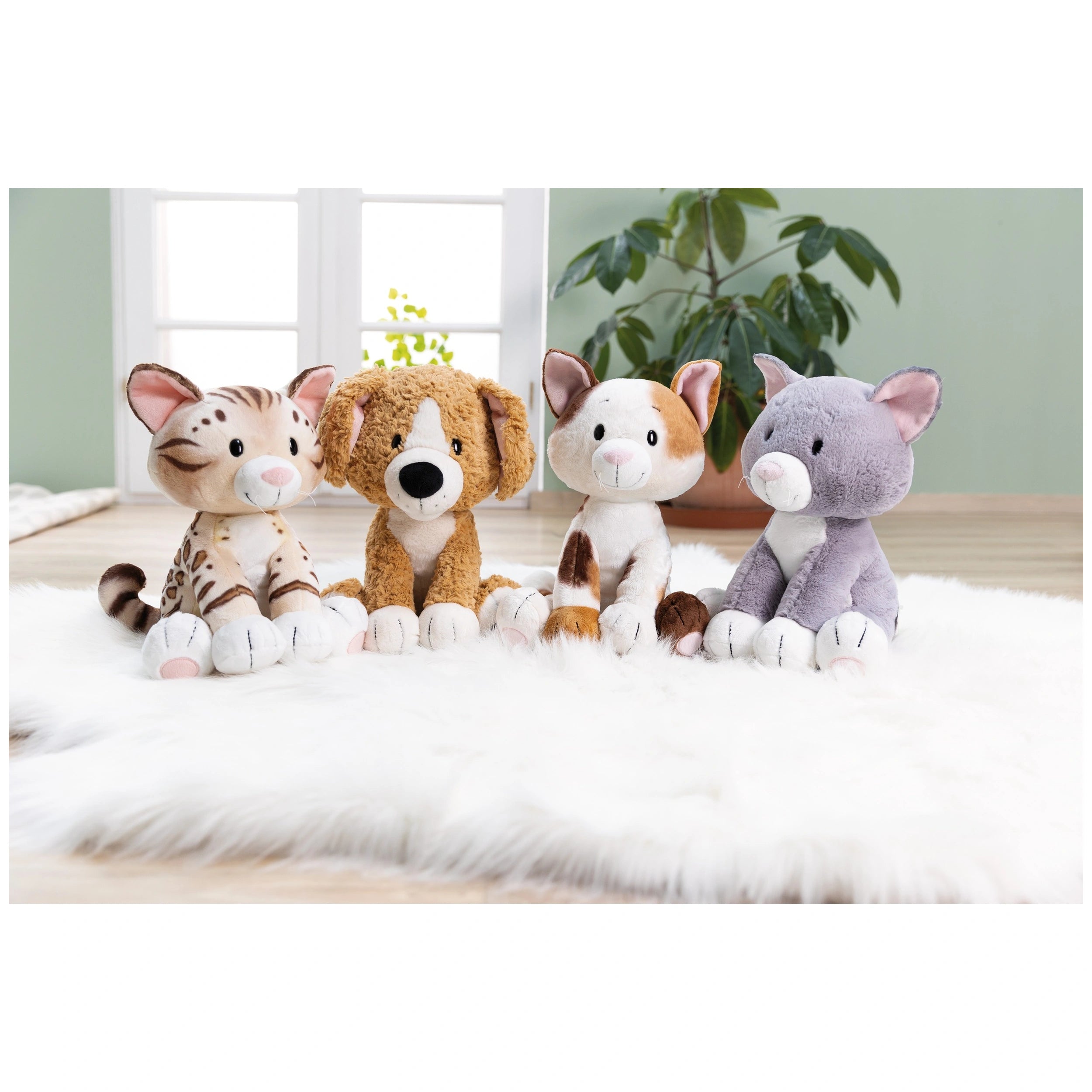 NICI - Homies- Soft Toy Sitting Cat Calico - Stuffed Animals