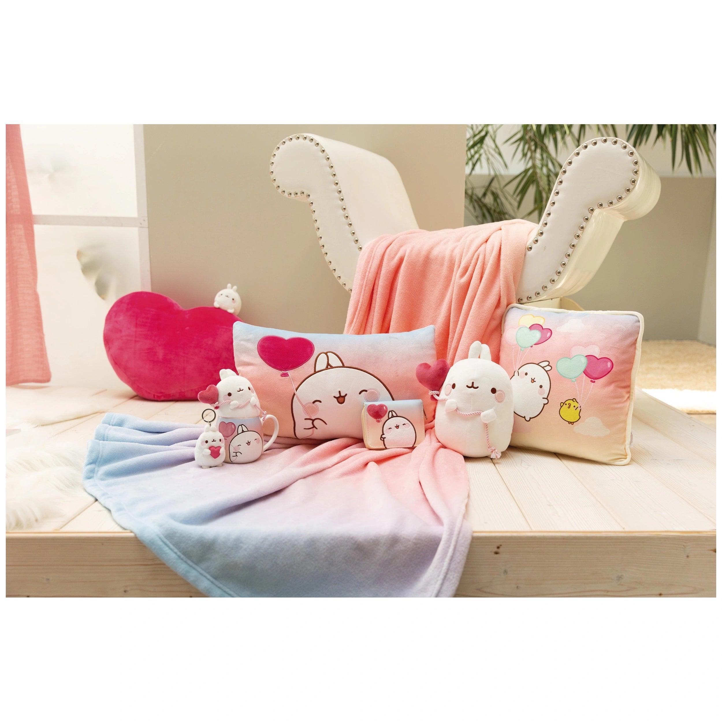 NICI - Molang-Heart-Cushion-Stuffed-Animals