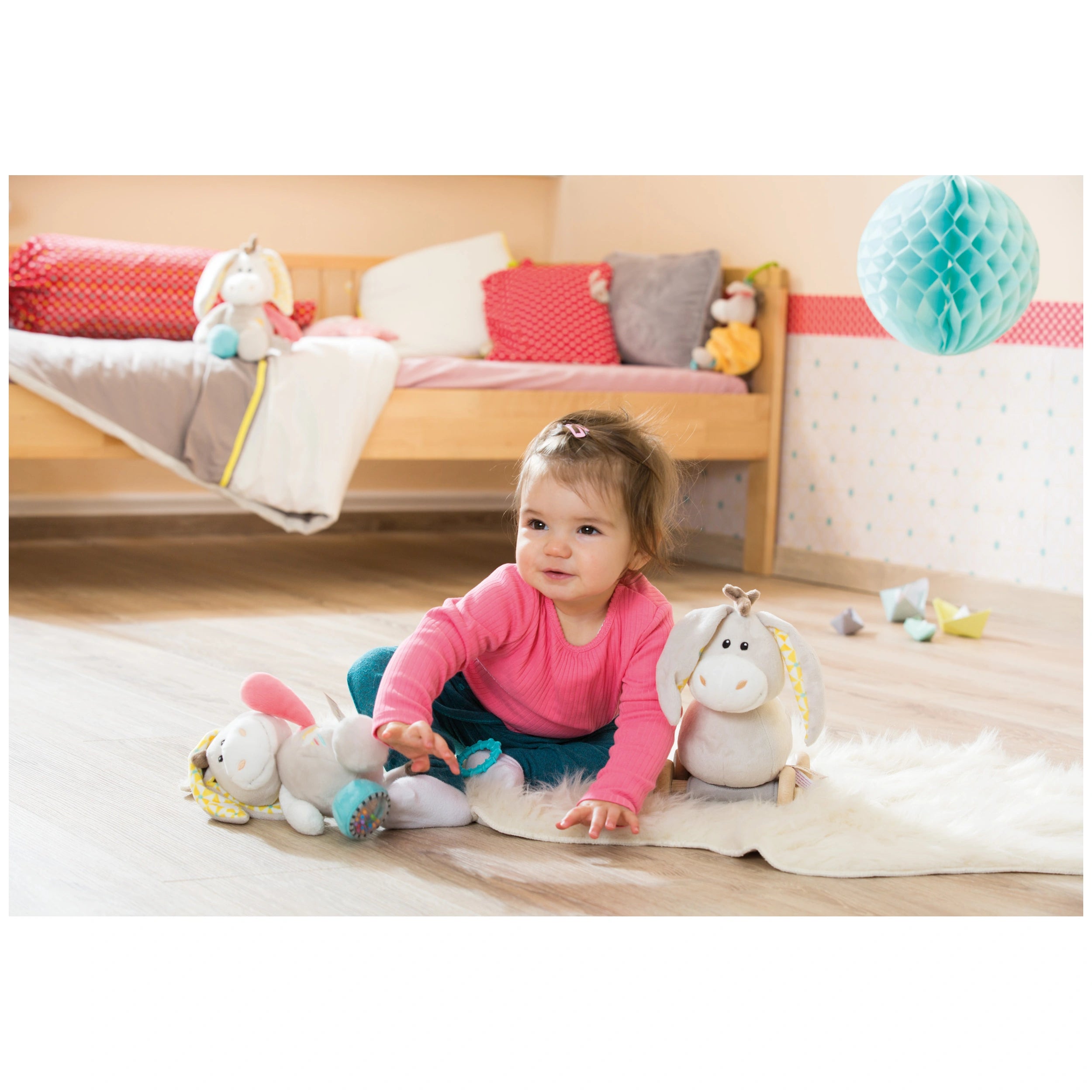 NICI - My First NICI Activity Cuddly Toy Donkey Muli 28 Cm - Baby Activity Toys